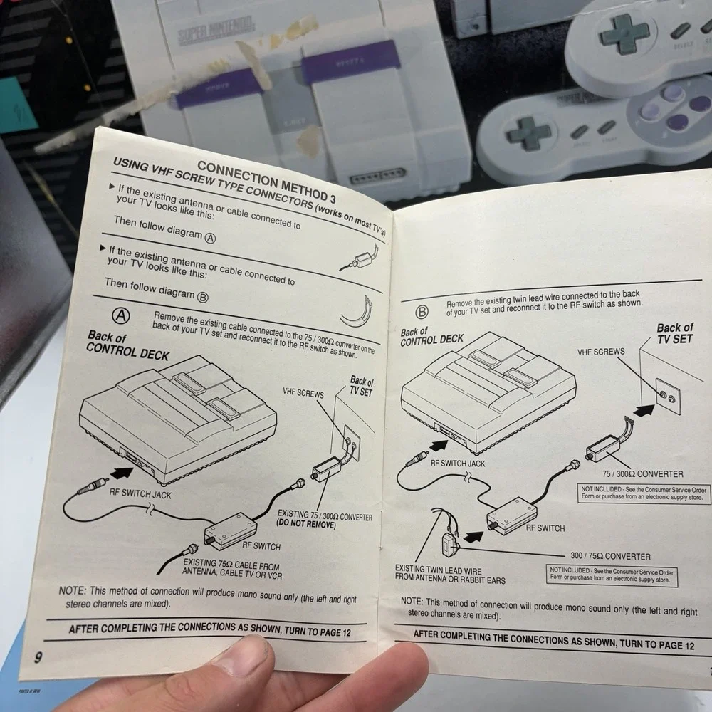 Super Nintendo SNES Super Set Console w/ Box, Super Mario World, OEM Controller